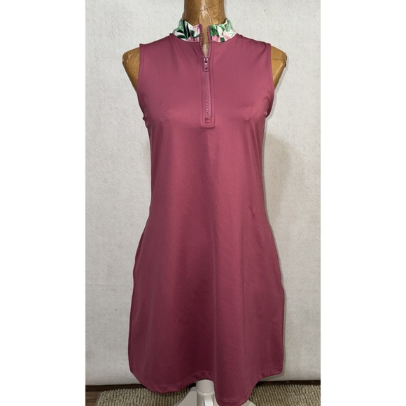 Tommy Bahama Dresses & Skirts - Tommy Bahama Golf Dress Sleeveless Pink Floral Trim Womens SMALL